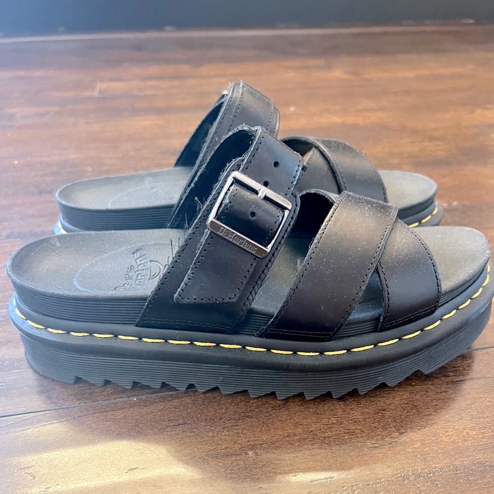 Dr. Martens Black Chunky Platform Sandals